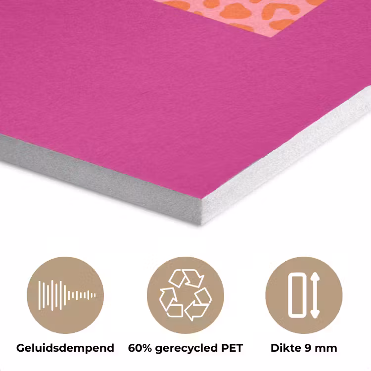 Oh la la - Luipaardprint - Roze PET vilt klein -closeup_NL