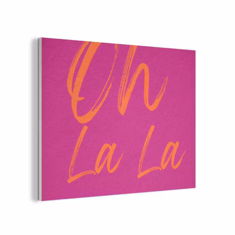 Oh la la - Oranje - Roze PET vilt klein -3d
