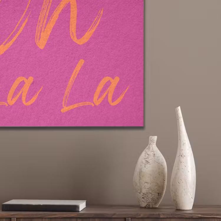 Oh la la - Oranje - Roze PET vilt klein -sfeer6_closeup
