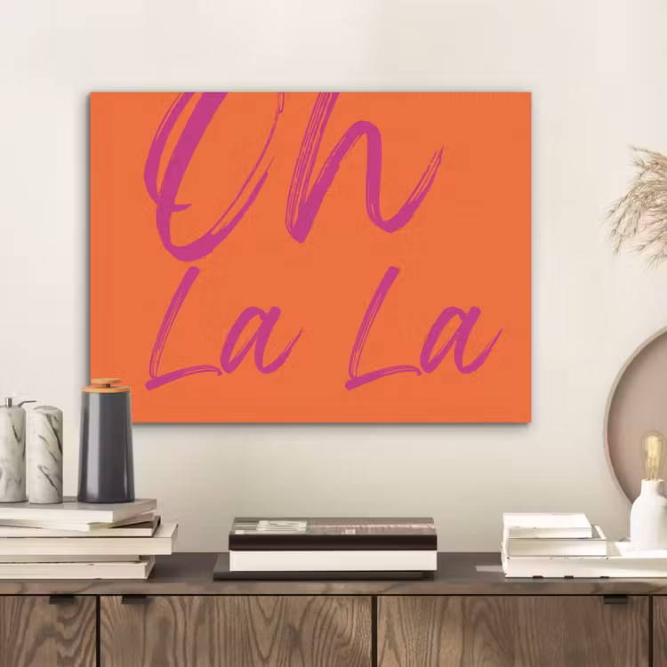 Oh la la - Oranje - Roze - Grafisch PET vilt klein -sfeer1