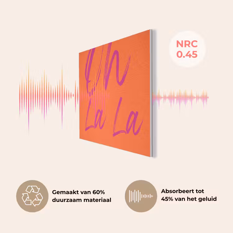 Oh la la - Oranje - Roze - Grafisch PET vilt klein -USP_NL
