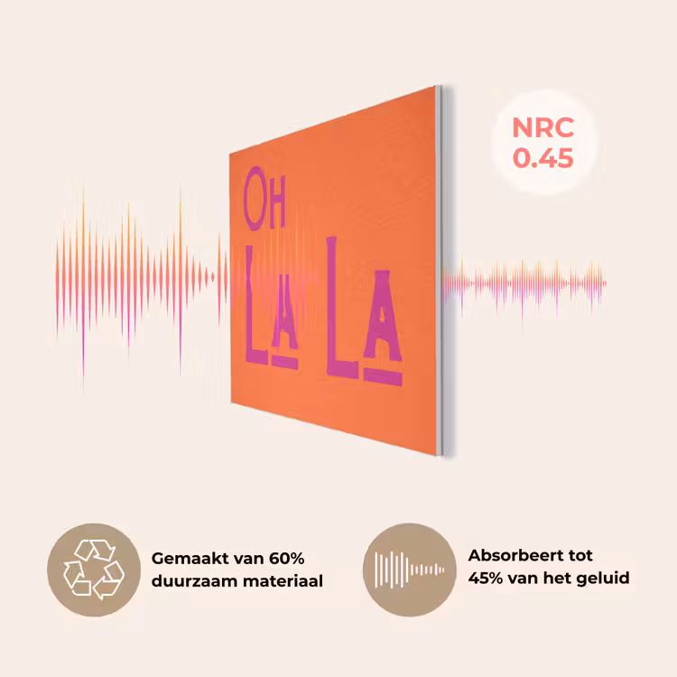 Oh la la - Oranje - Roze - Scheeflettertype PET vilt klein -USP_NL