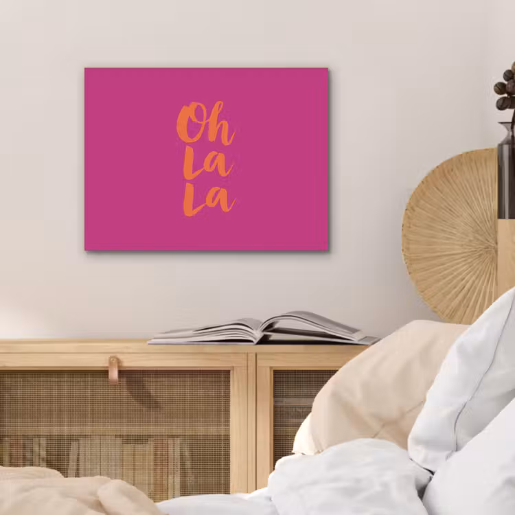 Oh la la - Roze - Oranje - Minimalistisch PET vilt klein -sfeer3