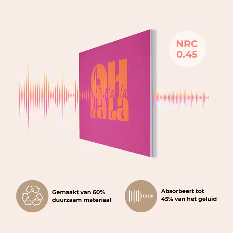 Oh la la - Roze - Oranje - Gestapelde letters PET vilt klein -USP_NL