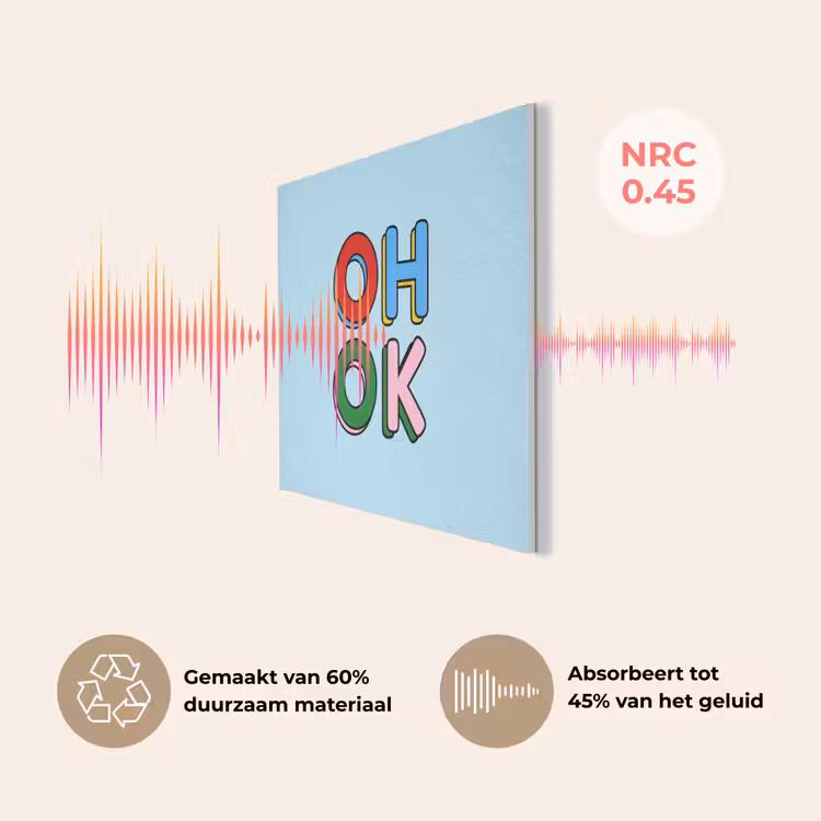 Oh ok - Blauw - Kleurrijk PET vilt klein -USP_NL