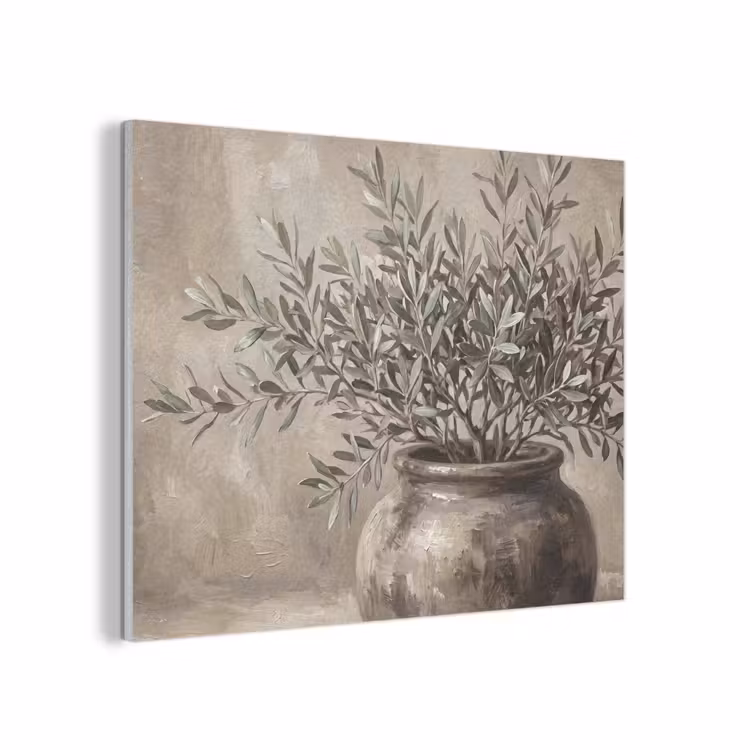 Olijfplant - Aardenpot - Abstract - Beige PET vilt klein -3d
