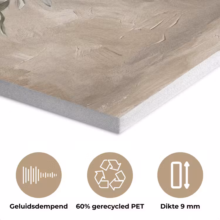 Olijfplant - Aardenpot - Abstract - Beige PET vilt klein -closeup_NL