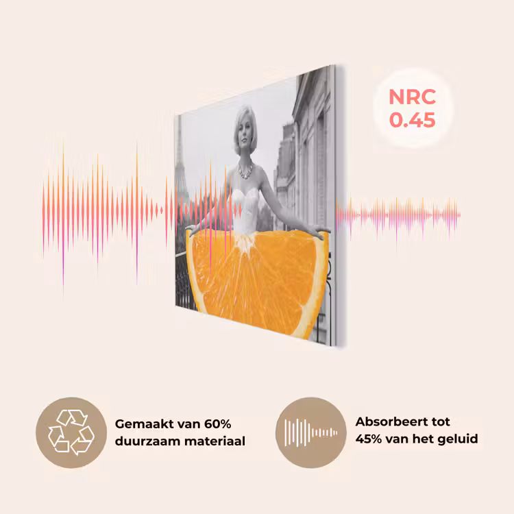 Sinaasappel - Eiffeltoren - Vrouw PET vilt klein -USP_NL