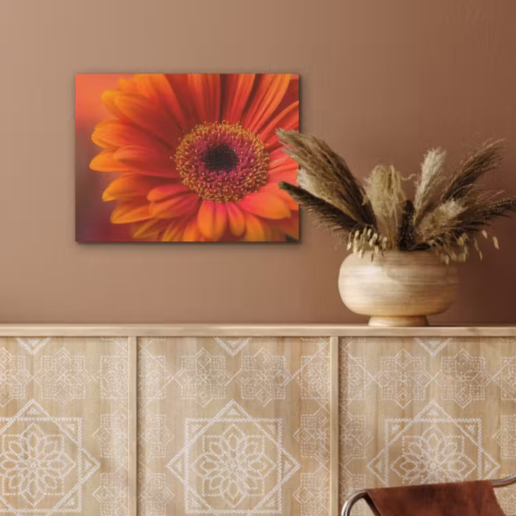 Oranje - Gerbera - Intens PET vilt klein -sfeer4