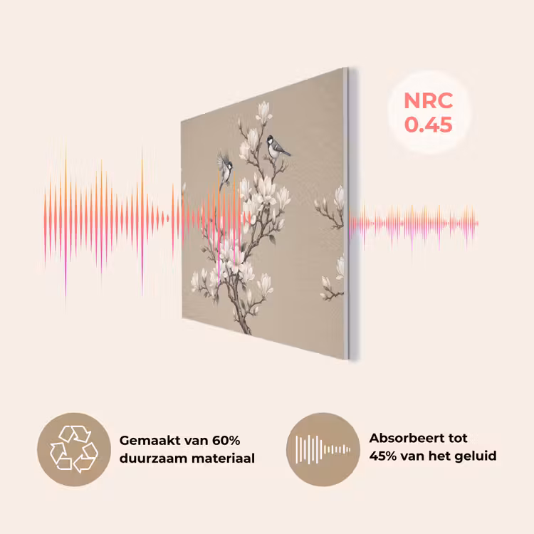Oosters - Vogels - Beige PET vilt klein -USP_NL