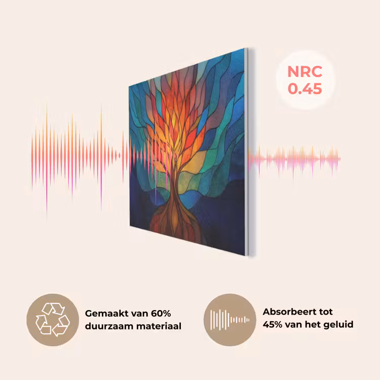 Sierglas - Boom - Rood - Vlakken PET vilt klein -USP_NL