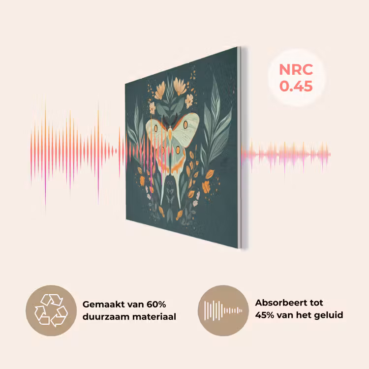 Sierlijk - Vlinder - Groen - Bladeren PET vilt klein -USP_NL