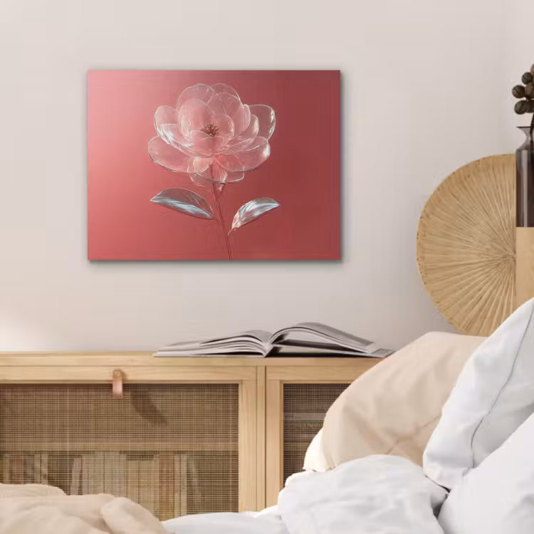 Sierlijk - Bloem - Roze - Glazen PET vilt klein -sfeer3
