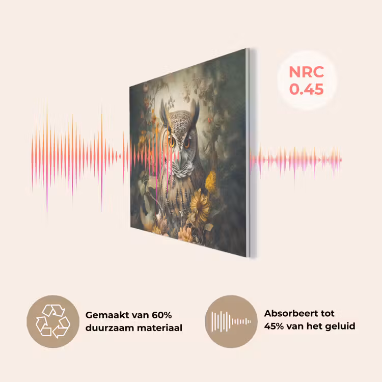 Uil - Vogels - Bloemen - Natuur PET vilt klein -USP_NL