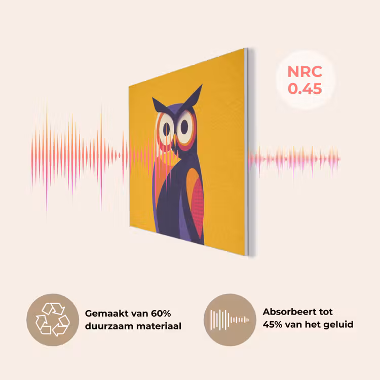 Uil - Grafisch - Kleurrijk - Ogen PET vilt klein -USP_NL