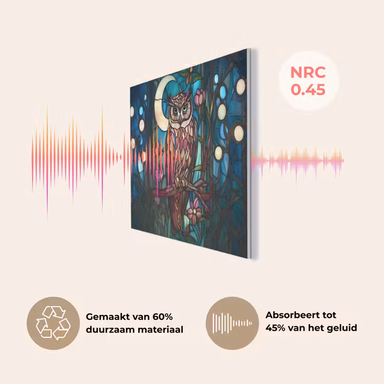 Uil - Mozaïek - Maan - Nacht PET vilt klein -USP_NL