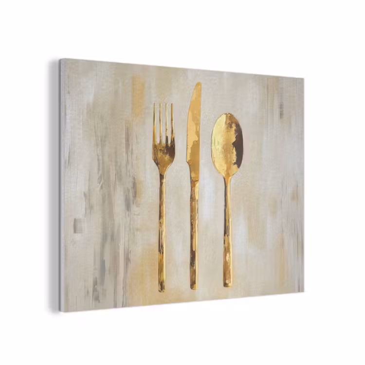 Verf - Goud - Bestek PET vilt klein -3d