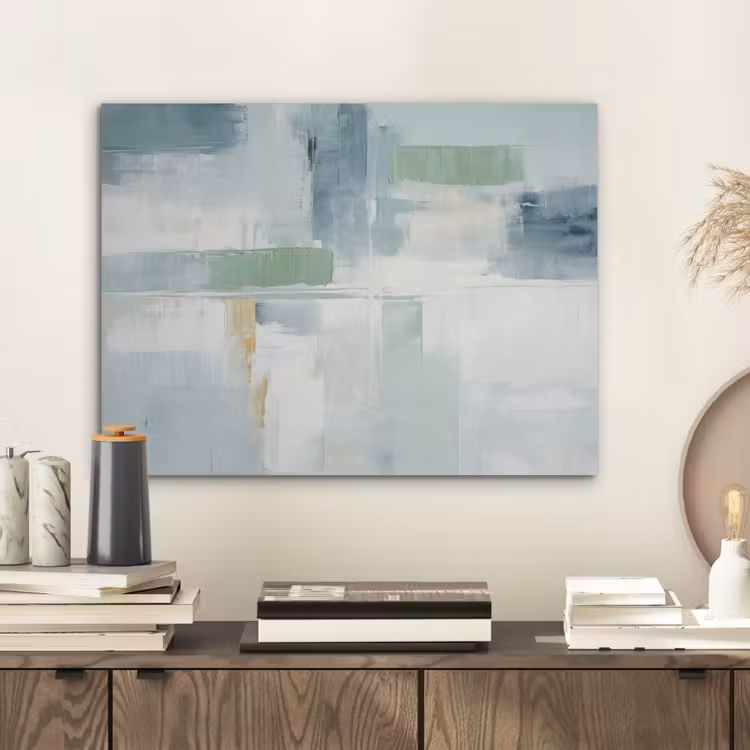 Verf - Moderne kunst - Abstract - Grijs PET vilt klein -sfeer1