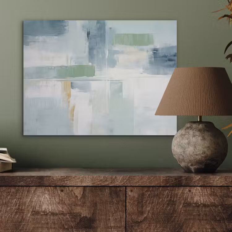 Verf - Moderne kunst - Abstract - Grijs PET vilt klein -sfeer2