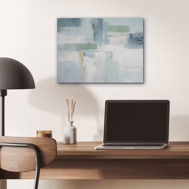 Verf - Moderne kunst - Abstract - Grijs PET vilt klein -sfeer5