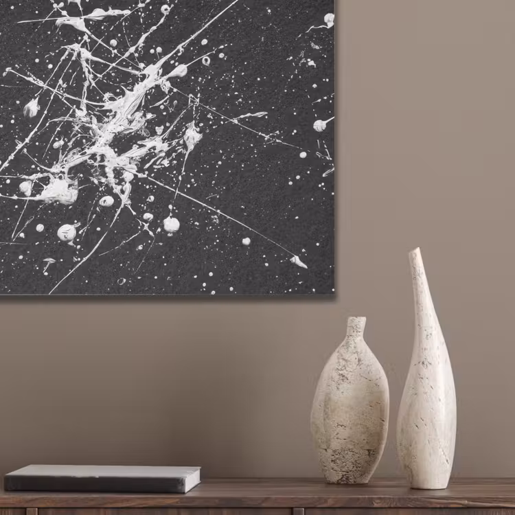 Verfspatten - Wit - Abstract - Explosie PET vilt klein -sfeer6_closeup