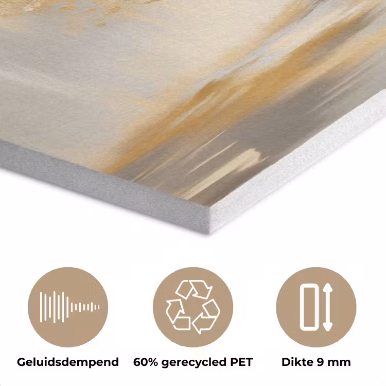 Schilderij - Boom - Abstract - Bladeren PET vilt klein -closeup_NL