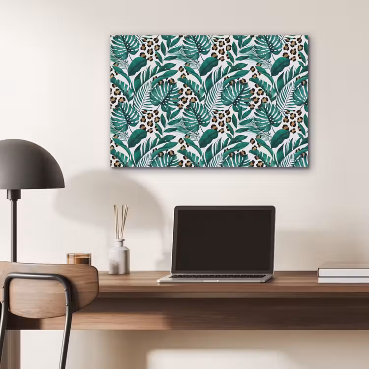 Palmblad - Panterprint - Tropical PET vilt middel -sfeer5