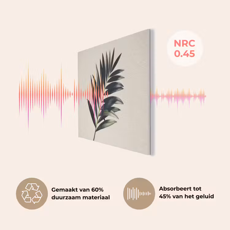 Palmblad - Subtiel - Groen - beige PET vilt klein -USP_NL
