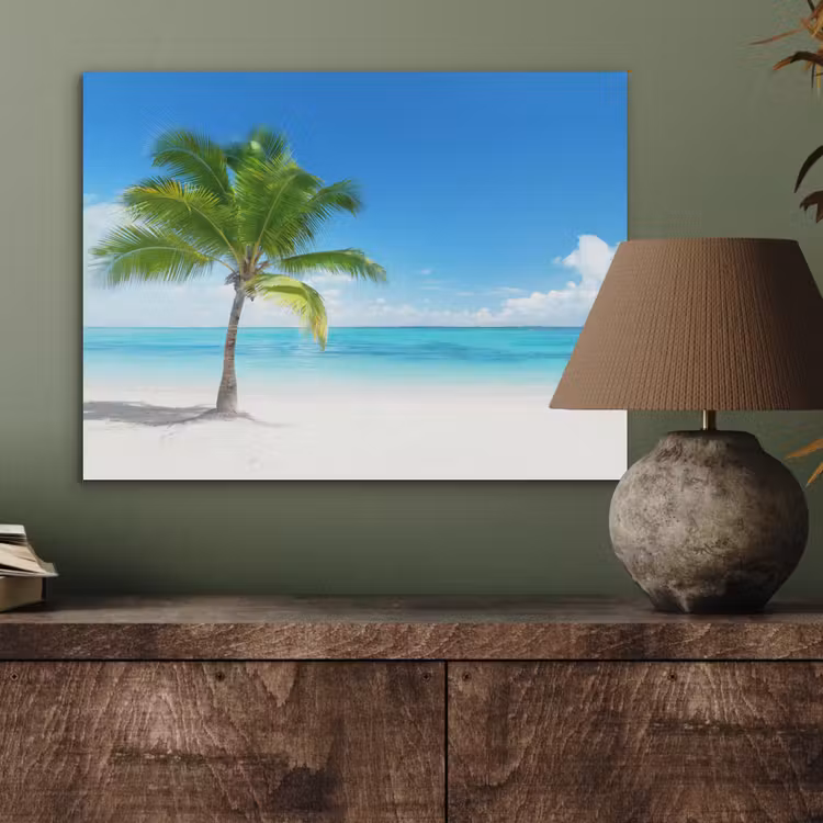Palmboom - Strand - Zee - Zomer PET vilt klein -sfeer2