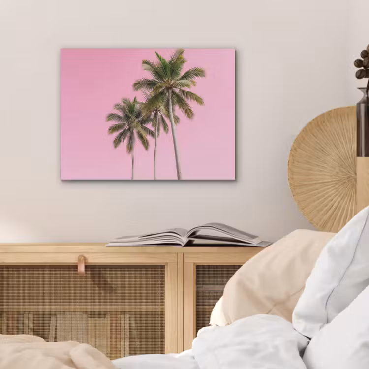 Palmboom - Tropisch - Pink PET vilt klein -sfeer3