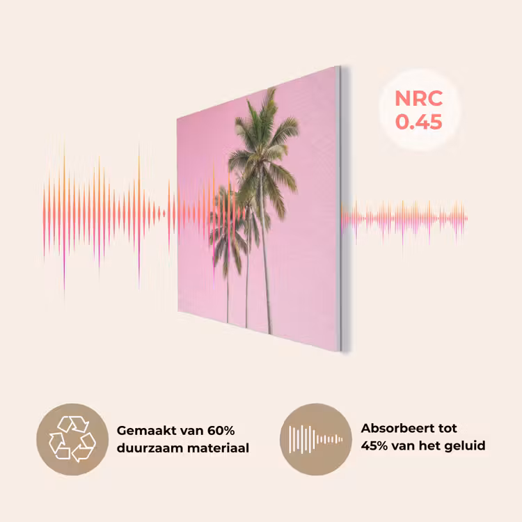 Palmboom - Tropisch - Pink PET vilt klein -USP_NL