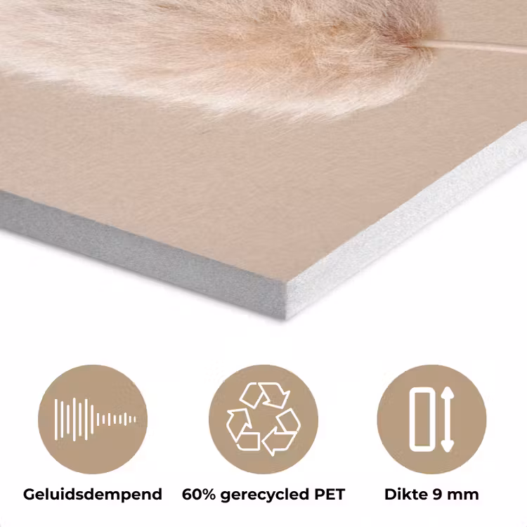 Pampas pluimen - Beige - Planten PET vilt klein -closeup_NL