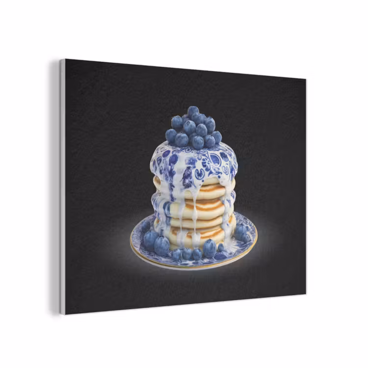 Pannenkoeken - Blauwe Bessen - Bord PET vilt klein -3d