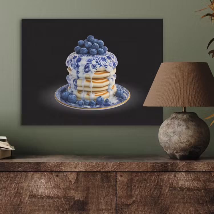 Pannenkoeken - Blauwe Bessen - Bord PET vilt klein -sfeer2