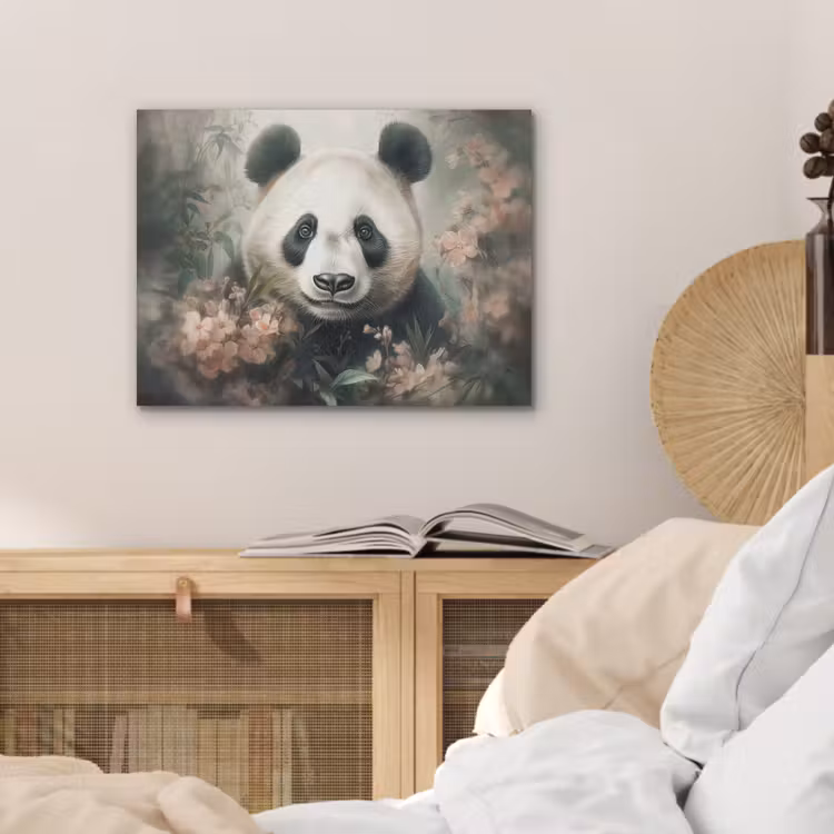 Panda - Dieren - Bloemen - Planten PET vilt klein -sfeer3