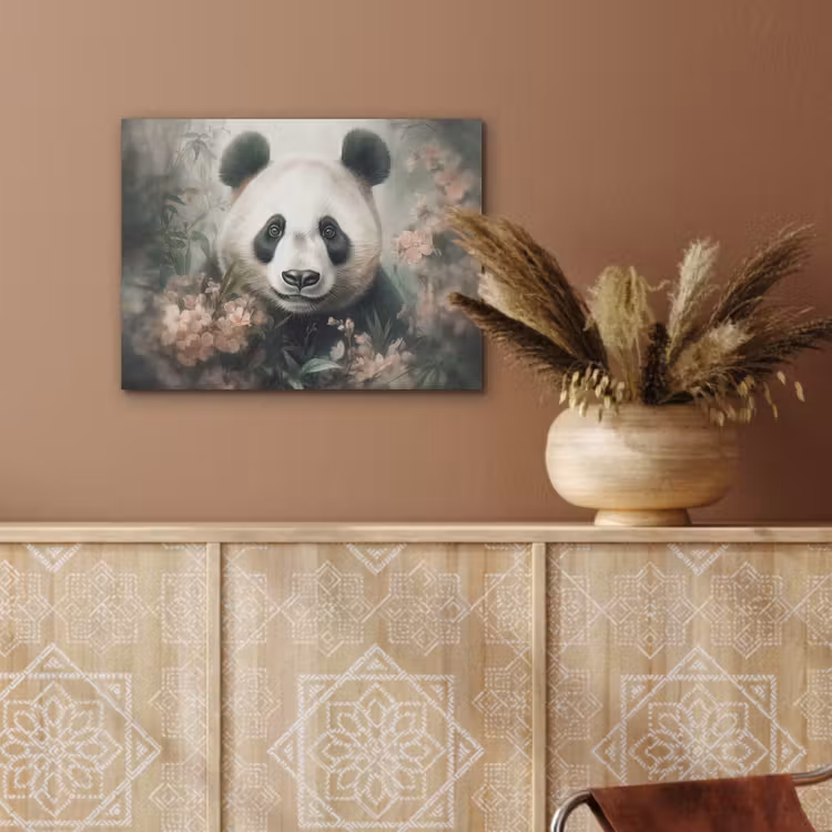 Panda - Dieren - Bloemen - Planten PET vilt klein -sfeer4