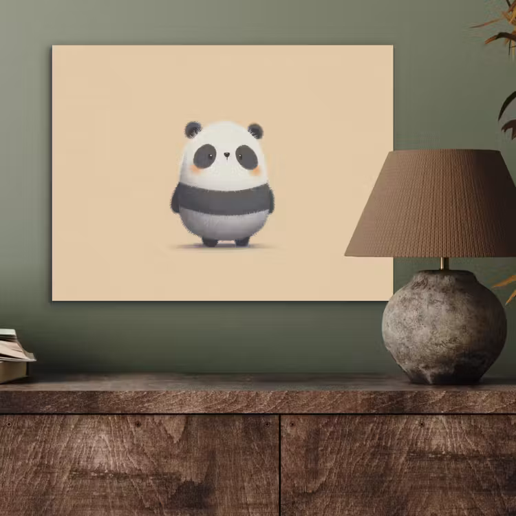 Panda - Beige - Minimalistisch PET vilt klein -sfeer2
