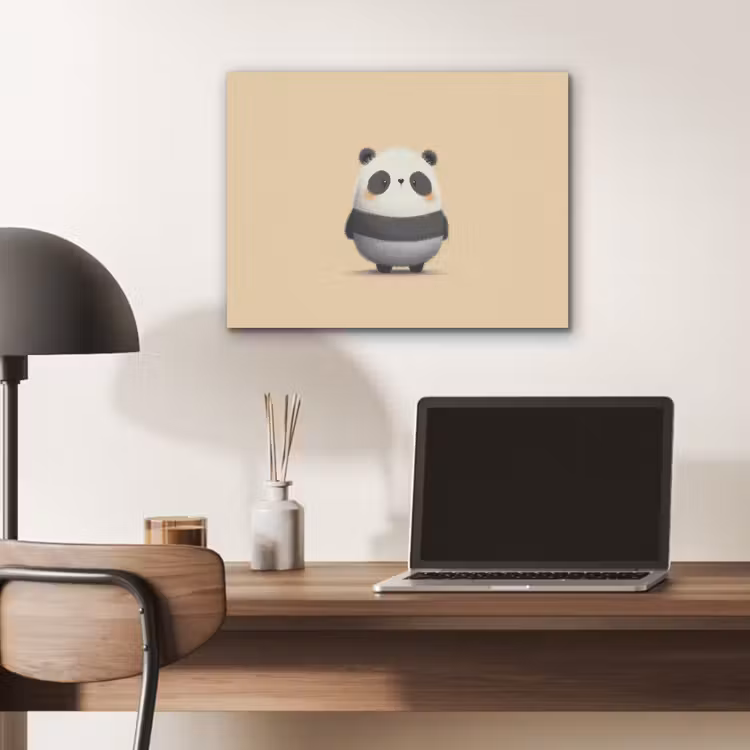 Panda - Beige - Minimalistisch PET vilt klein -sfeer5