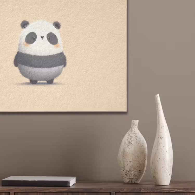 Panda - Beige - Minimalistisch PET vilt klein -sfeer6_closeup
