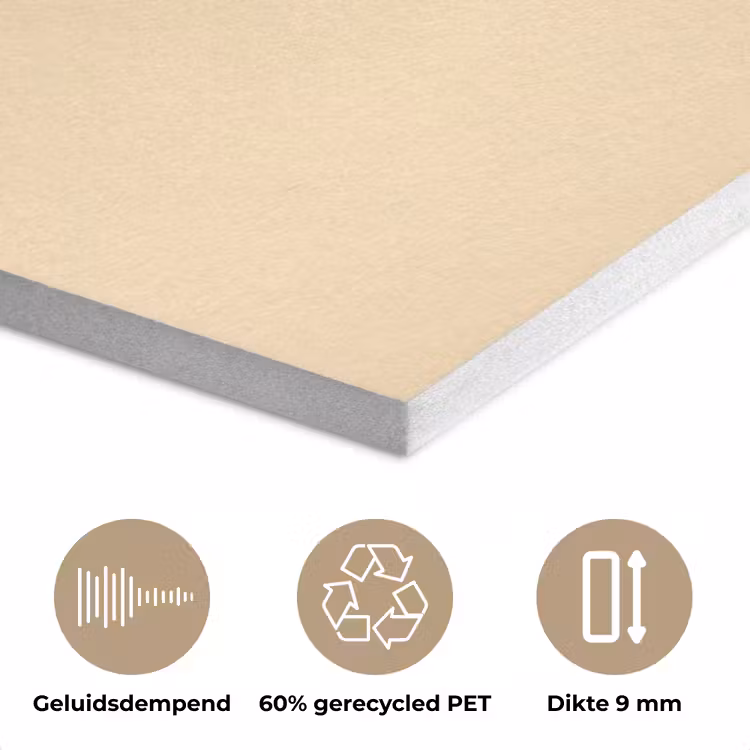 Panda - Beige - Minimalistisch PET vilt klein -closeup_NL