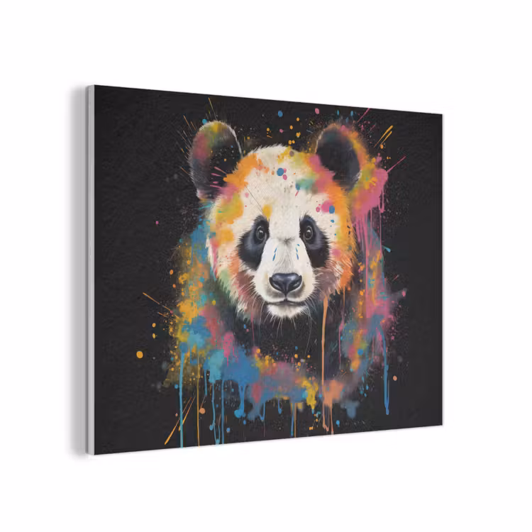 Panda - Graffiti - Dieren - Zwart - Kleuren PET vilt klein -3d