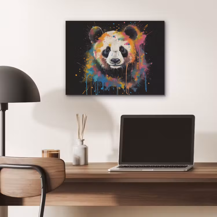 Panda - Graffiti - Dieren - Zwart - Kleuren PET vilt klein -sfeer5