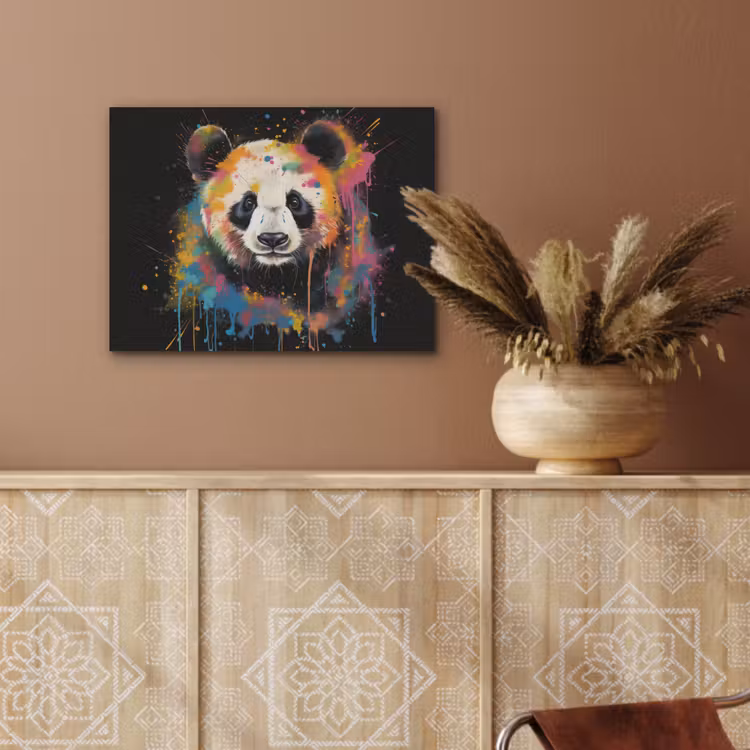 Panda - Graffiti - Dieren - Zwart - Kleuren PET vilt klein -sfeer4