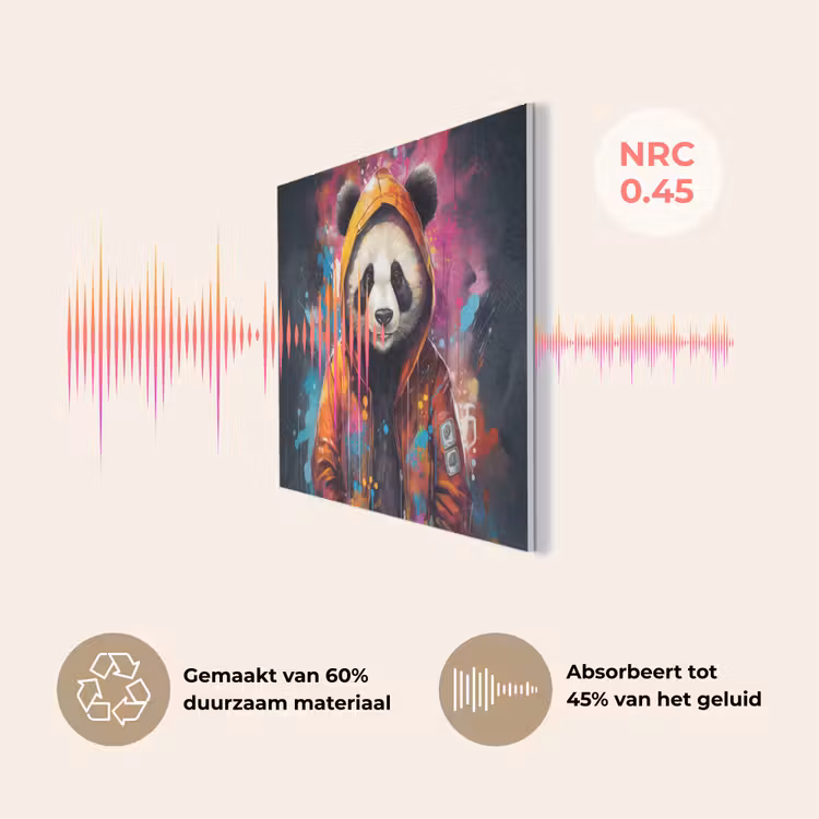 Panda - Jas - Graffiti - Oranje PET vilt klein -USP_NL