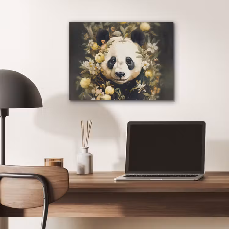 Panda - Pandabeer - Wilde dieren - Natuur - Bloemen PET vilt klein -sfeer5