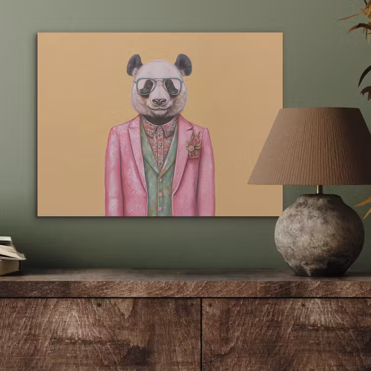Panda - Pak - Zonnebril - Blauw PET vilt klein -sfeer2