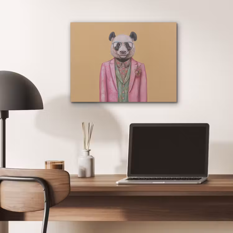 Panda - Pak - Zonnebril - Blauw PET vilt klein -sfeer5