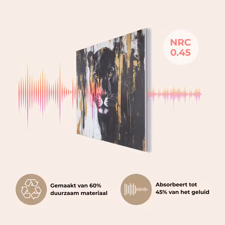 Panter - Zwart - Abstract - Verfstreken PET vilt klein -USP_NL
