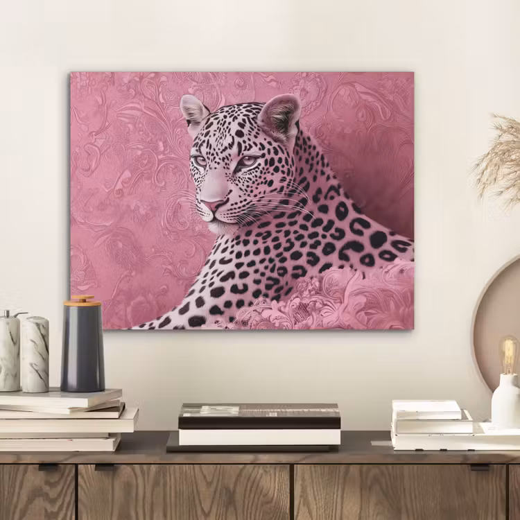 Panter - Luxe - Roze PET vilt klein -sfeer1