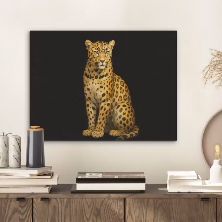 Panter - Realistisch - Bruin PET vilt klein -sfeer1